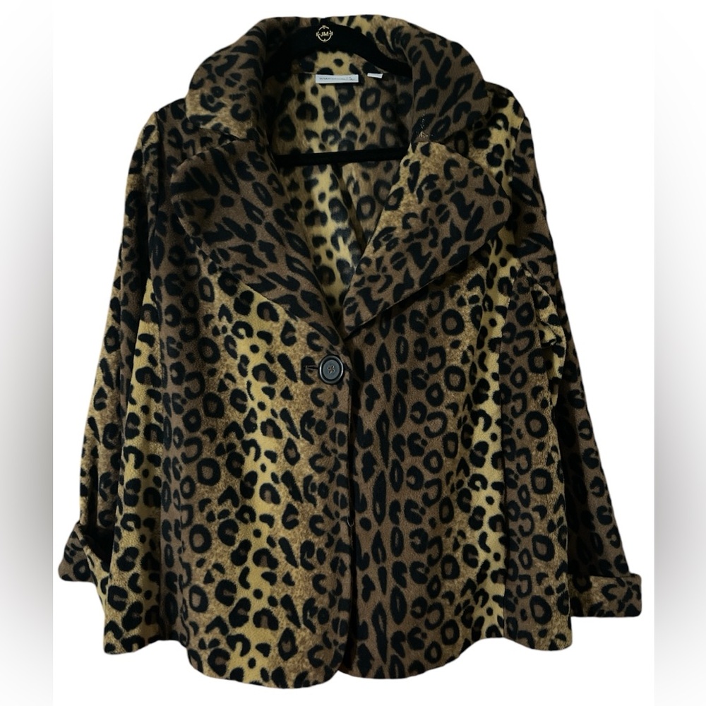 Susan Graver Animal Print Fleece Jacket
